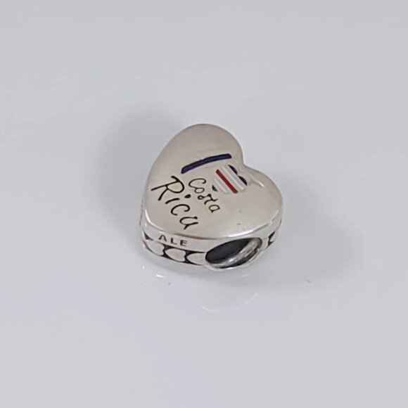 Pandora I Love Costa Rica Charm Heart Bead Pendant S925 Silver with box - Picture 3 of 6